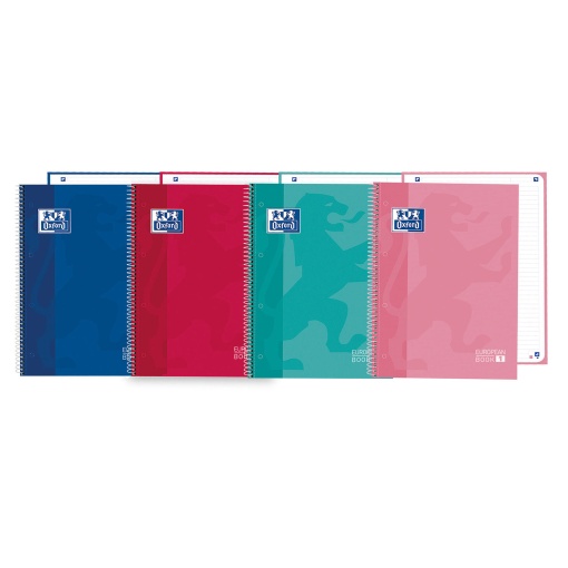 Caderno A5 Capa Dura Espiral OXFORD CLASSIC Pautado 80 folhas 90g Sortido