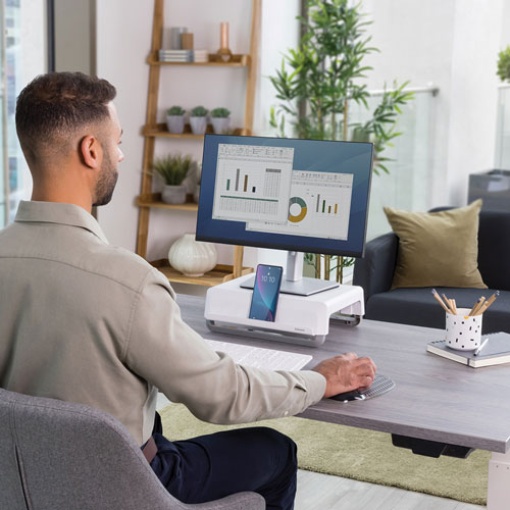 FELLOWES Breyta white monitor lift stand