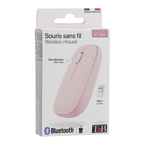 Rato Wireless Dual Connect TNB Iclick Rosa Pastel