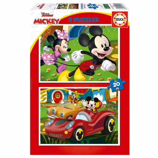 Puzzle EDUCA 2x20 peças DISNEY Mickey Mouse Fun House