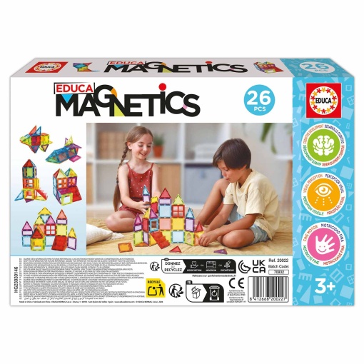 Jogo de construção magnético 26 peças Educa