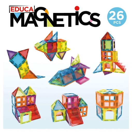Jogo de construção magnético 26 peças Educa