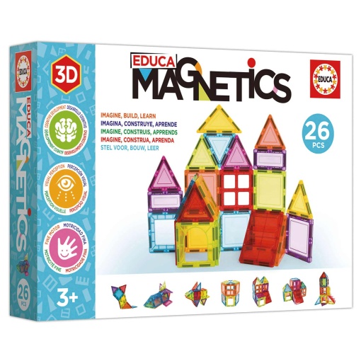 Jogo de construção magnético 26 peças Educa