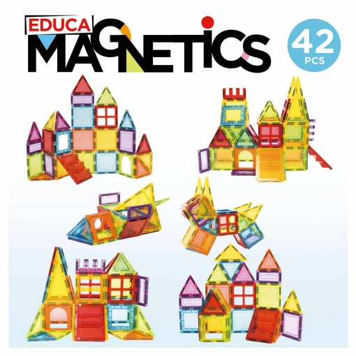 Magnetic building set, 42 pieces, EDUCA