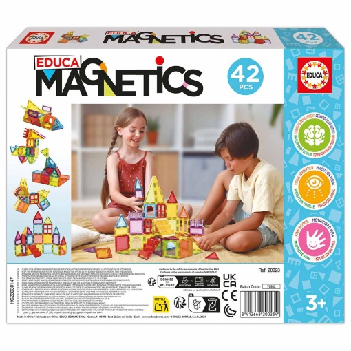 Magnetic building set, 42 pieces, EDUCA