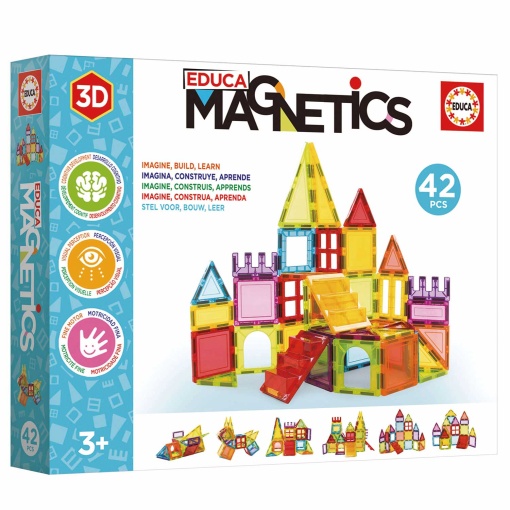 Magnetic building set, 42 pieces, EDUCA
