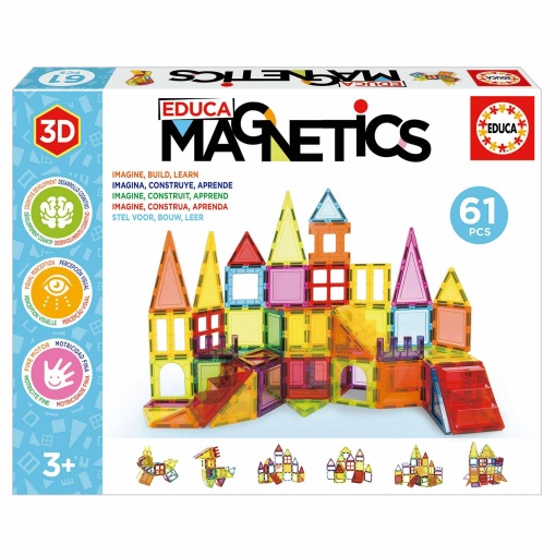 Jogo de Construção Magnético 61 peças EDUCA