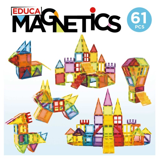 Juego de construcción magnético, 61 piezas, EDUCA