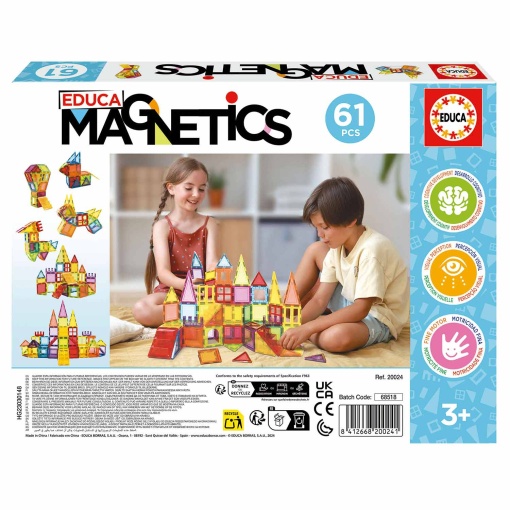 Juego de construcción magnético, 61 piezas, EDUCA