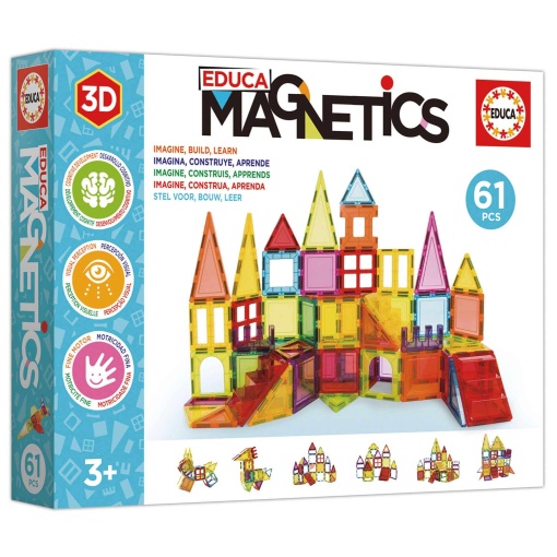 Juego de construcción magnético, 61 piezas, EDUCA