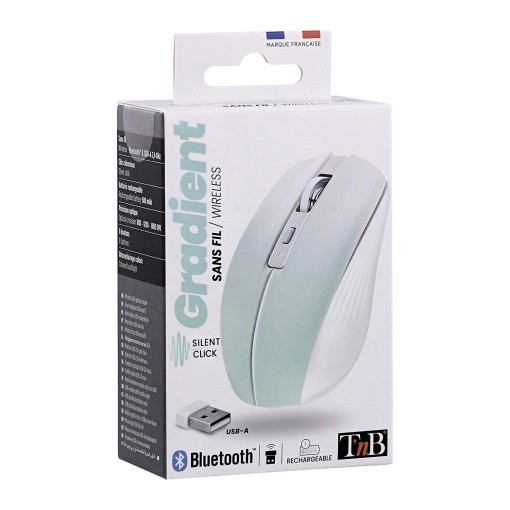 Rato wireless dual connect recarregável TNB verde pastel