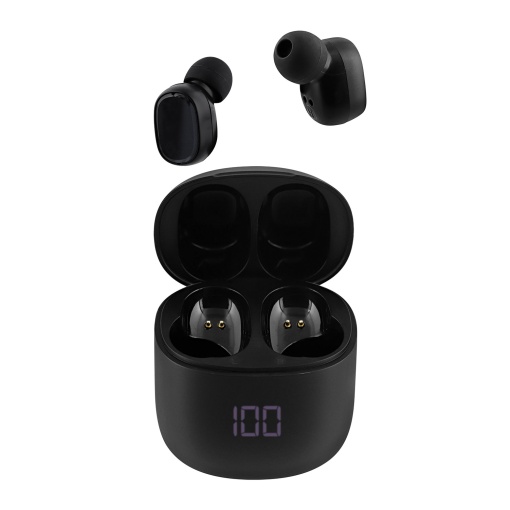 Auriculares Bluetooth 5.2 TWS TNB Onyx com caixa de carregamento preto