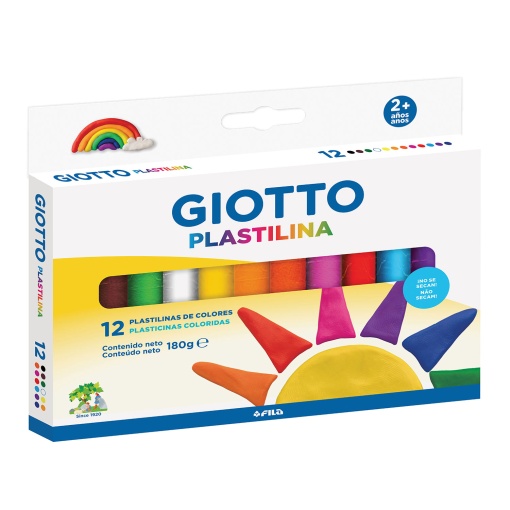 Plasticina GIOTTO Vegetal 12 Cores x 15g