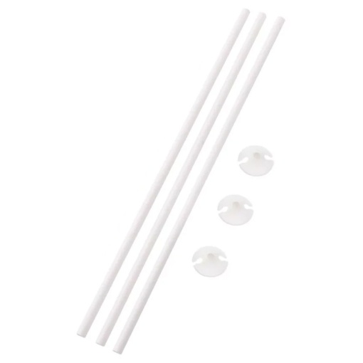 Vareta em Papel com Suporte para Balões Branco 100 unidades