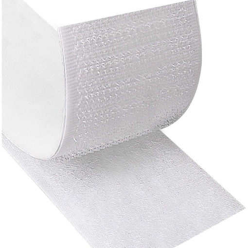 Velcro Autocolante Áspero 50mm Branco (metro)