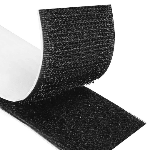 Velcro Autocolante Macio 50mm Preto (metro)