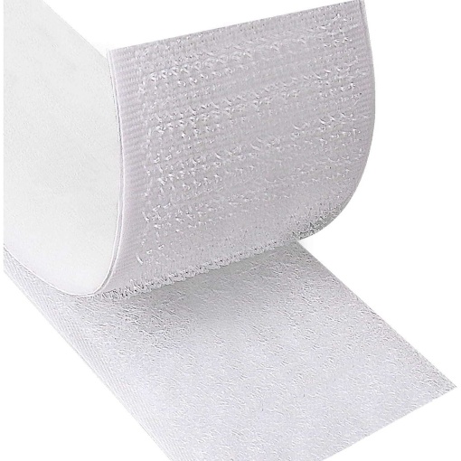 Velcro Autocolante Macio 50mm Branco (metro)