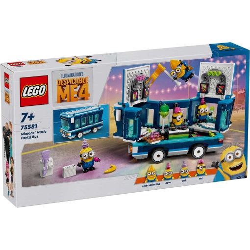 LEGO Gru: O Mal Disposto 4 Autocarro de Festa com Música dos Minions 75581