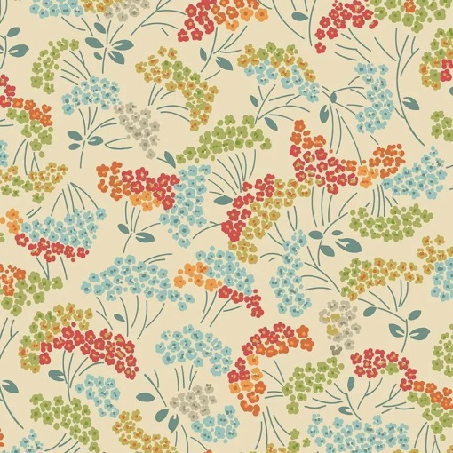 Tecido MAKOWER Flower Box Laurel Cream 1x1,12m