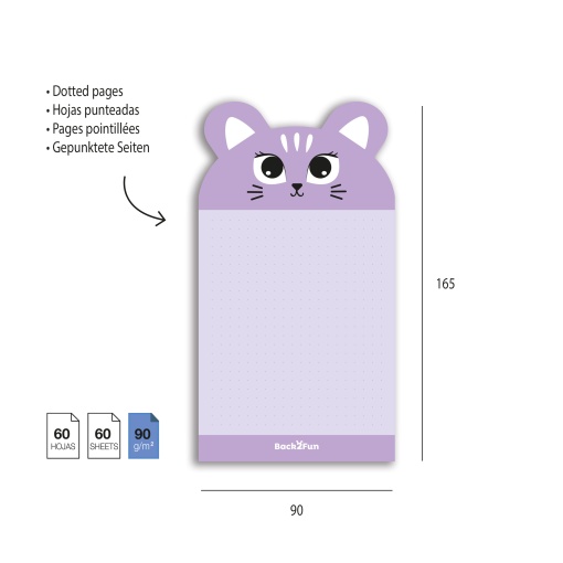 Bloco de Notas Gatinha MIQUELRIUS Back2fun