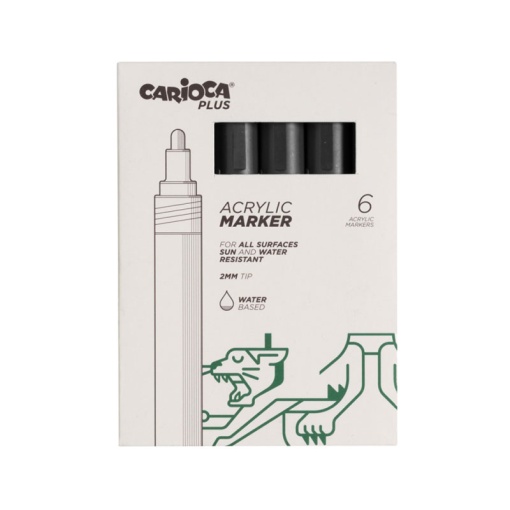 Carioca PLUS black acrylic marker