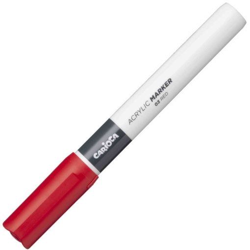 Marcador Acrílico CARIOCA Plus Vermelho