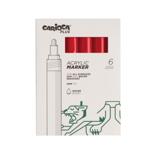 Carioca PLUS red acrylic marker