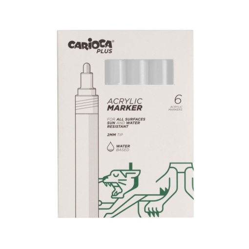 Marcador acrílico Carioca PLUS branco