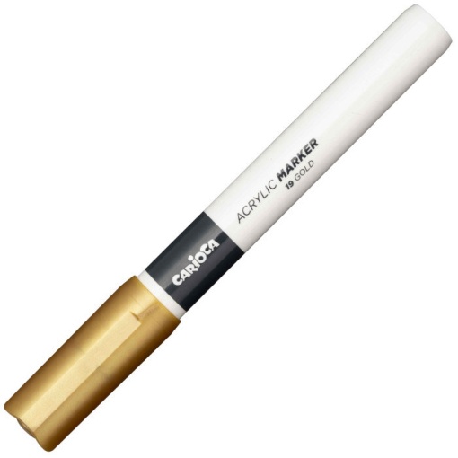 Marcador Acrílico CARIOCA Plus Dourado