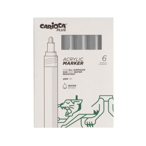 Carioca PLUS silver acrylic marker