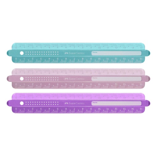 Régua FABER-CASTELL Sparkle 15cm Sortido