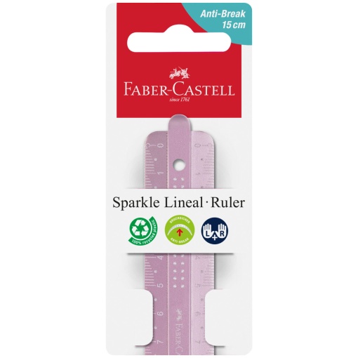 Régua FABER-CASTELL Sparkle 15cm sortido