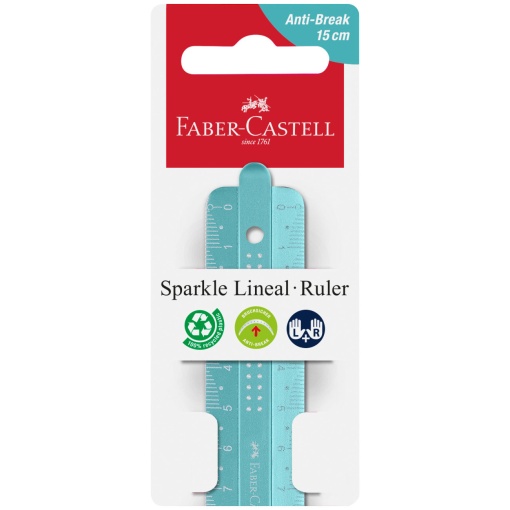 Régua FABER-CASTELL Sparkle 15cm sortido