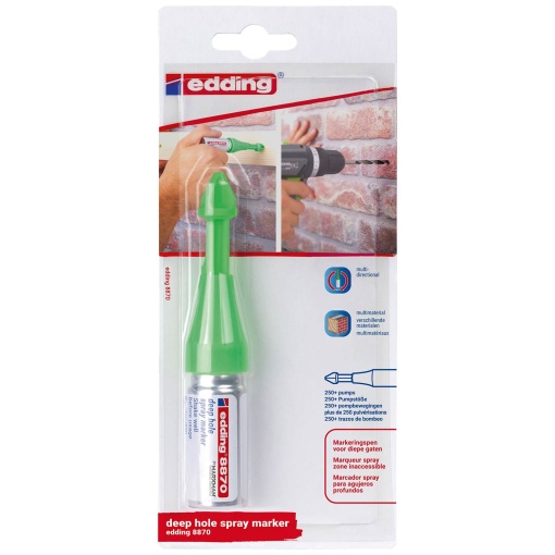 Marcador spray de carpinteiro EDDING 8870 3-13mm verde neon
