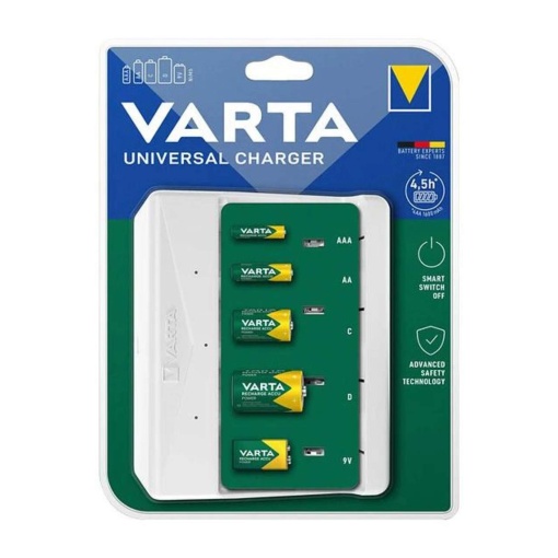 Carregador de pilhas AAA/AA/C/D/9V VARTA
