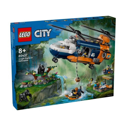 LEGO City Helicóptero Explorador da Selva no Acampamento 60437