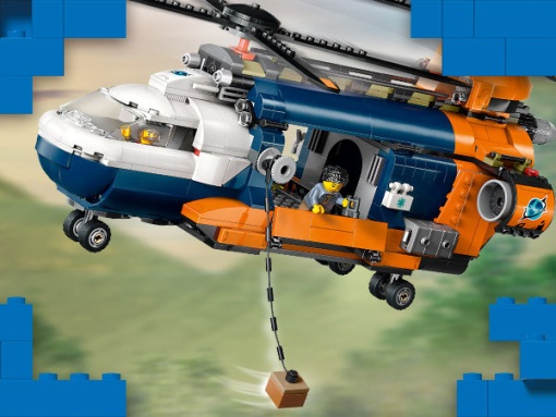 LEGO City Helicóptero Explorador da Selva no Acampamento 60437