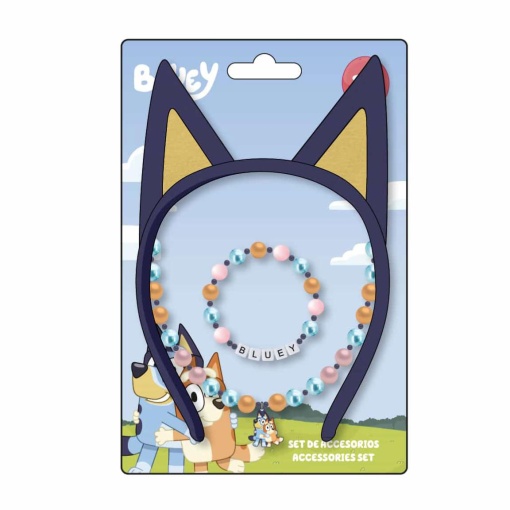 Colar + Pulseira + Bandolete BLUEY