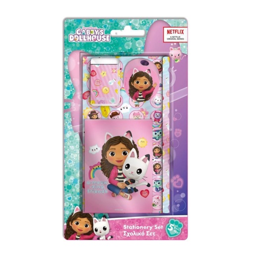 Conjunto Escolar Gabby's Dollhouse 5 Peças