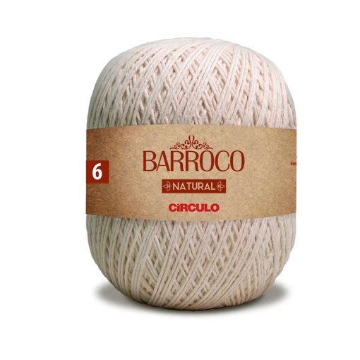 Fio de Crochet CÍRCULO Barroco Natural 6 700g