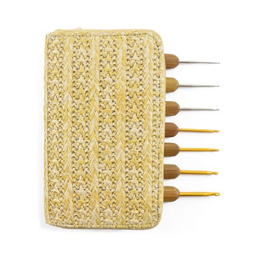 Kit de agulhas de crochet com cabo bambu CÍRCULO 1,25mm-4mm - 7 unidades