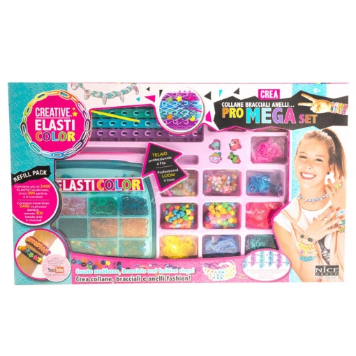 Elasticolor Pro Mega Set - Kit para Criar Pulseiras e Colares NICE CREATIVE