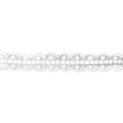 Fita de Tecido Bordado nº 5 15mm Branco (metro)