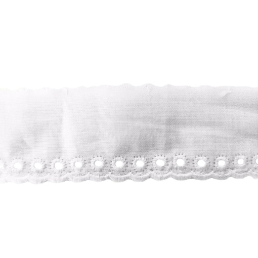 Fita de Tecido Bordado nº 9 30mm Branco (metro)