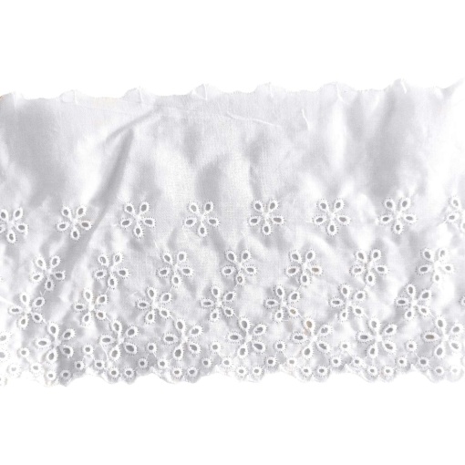 Fita de Tecido Bordado nº 41 120mm Branco (metro)