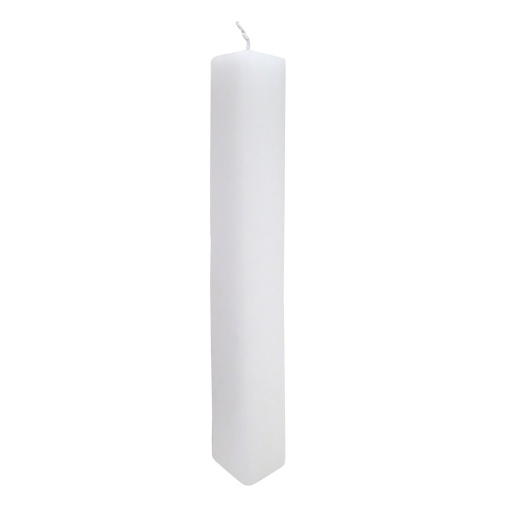 Vela de Baptizado Quadrada Branca com Caixa 3x30cm