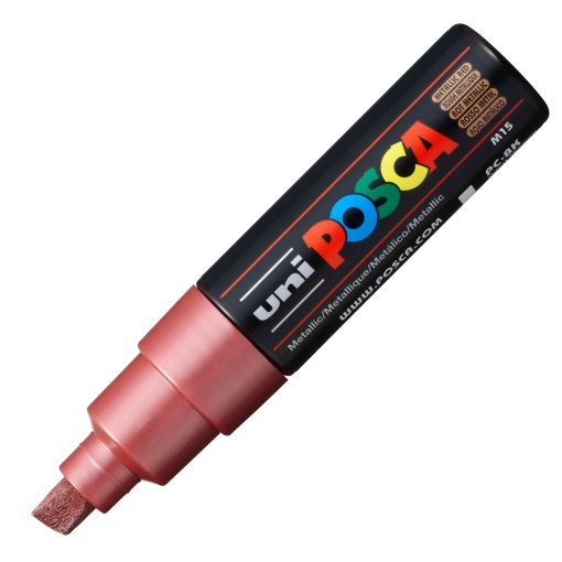 Marcador UNI Posca Pc-8k grosso 8mm vermelho metálico M15