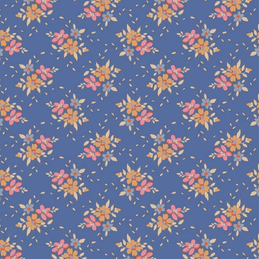 Tecido TILDA Creating Memories Frida Blue 1x1,10m