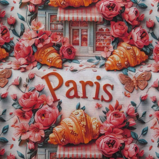 Tecido Paris 3D Croissants 1x1,50m