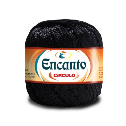 Fio de Crochet CÍRCULO Encanto 100g Preto 8990